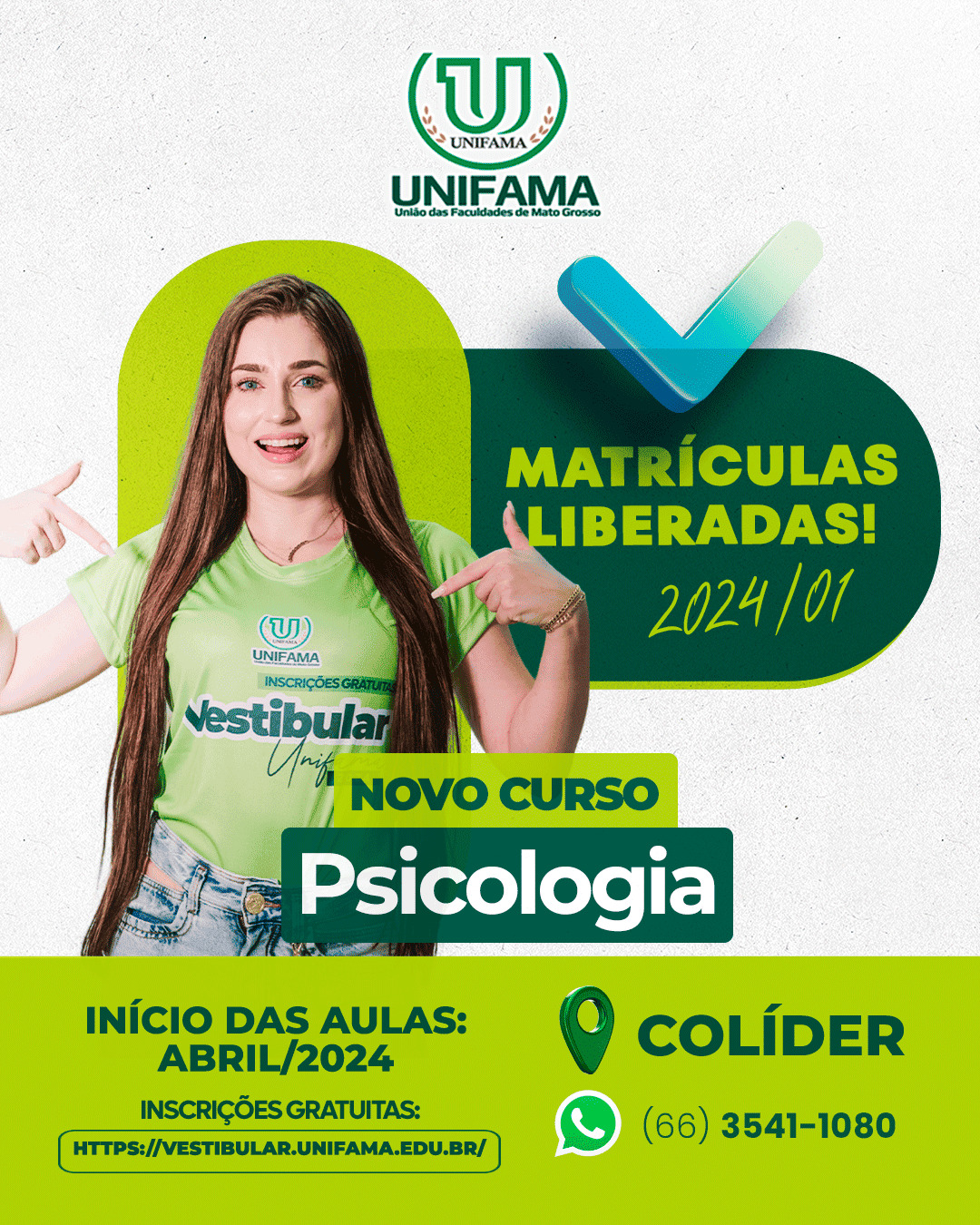 Faculdade UNIFAMA abre o período de Matrículas para o curso de ...